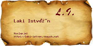 Laki István névjegykártya